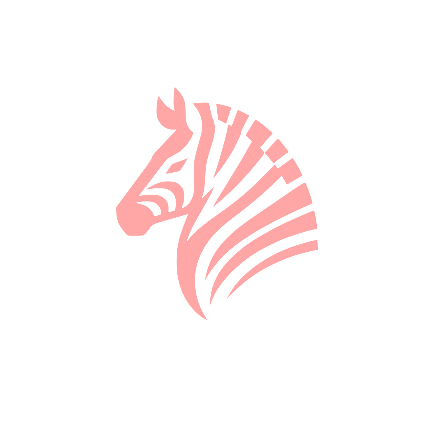 Zebra Head Logo #ffa6a6