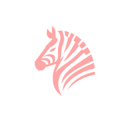 Zebra Head Logo #ffa6a6