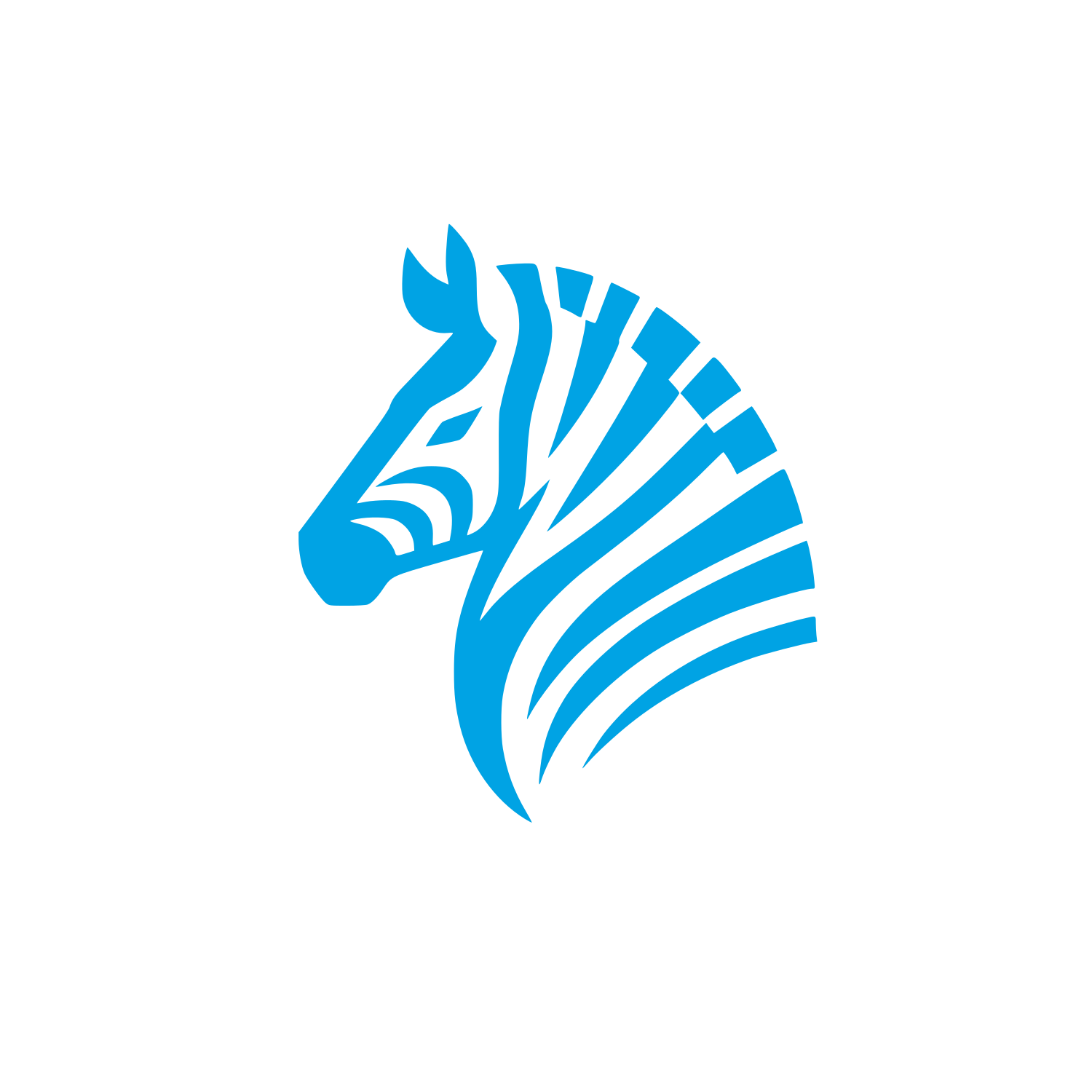 Zebra Head Logo #00a3e4