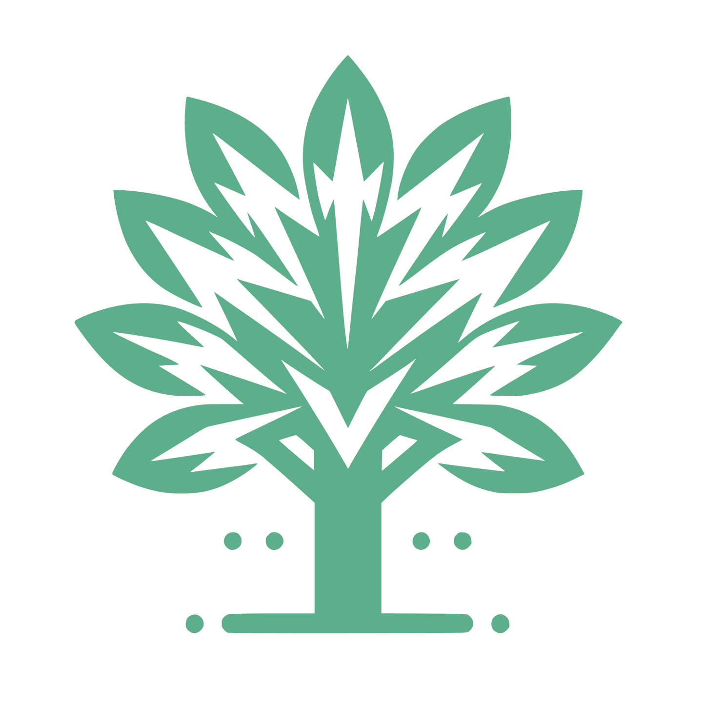 Geometric Tree Logo #5DAE8B