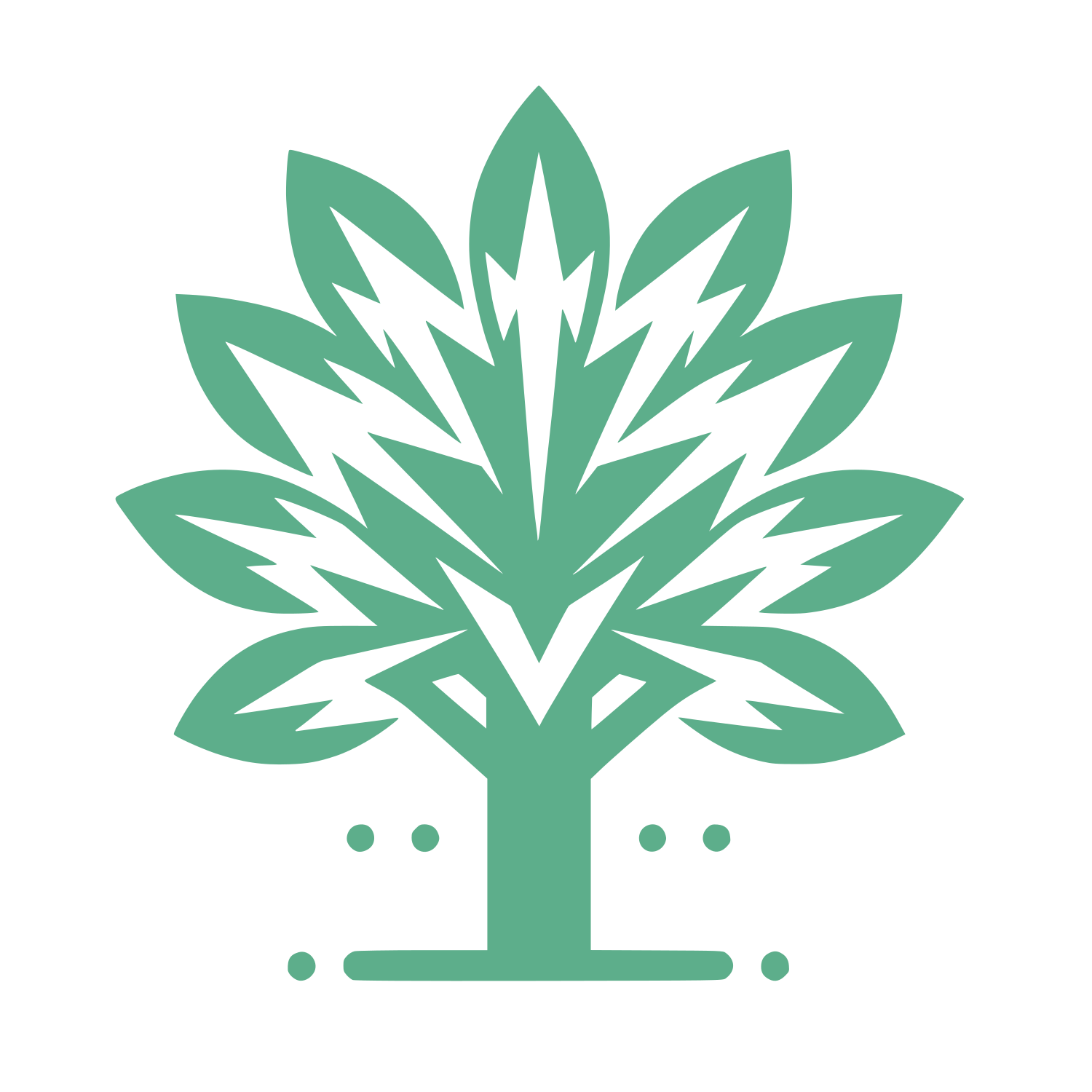 Geometric Tree Logo #5DAE8B