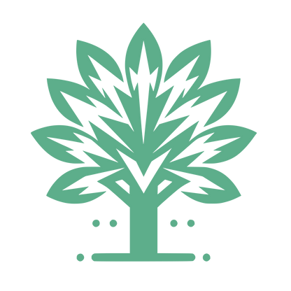 Geometric Tree Logo #5DAE8B