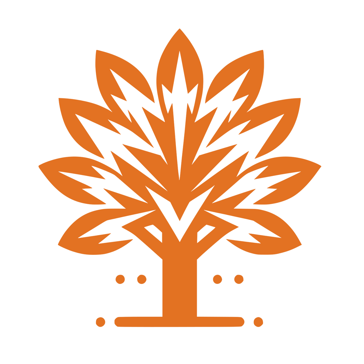Geometric Tree Logo #E37222