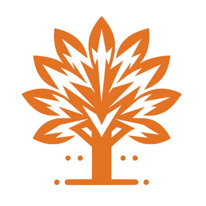 Geometric Tree Logo #E37222