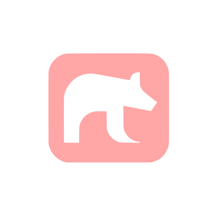 Bear Logo Design #ffa6a6