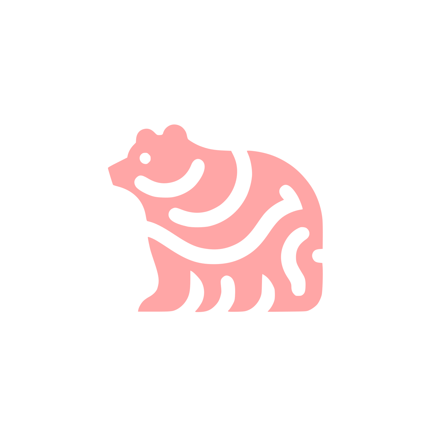 Bear Logo Design #ffa6a6