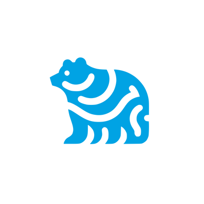 Bear Logo Design #00a3e4