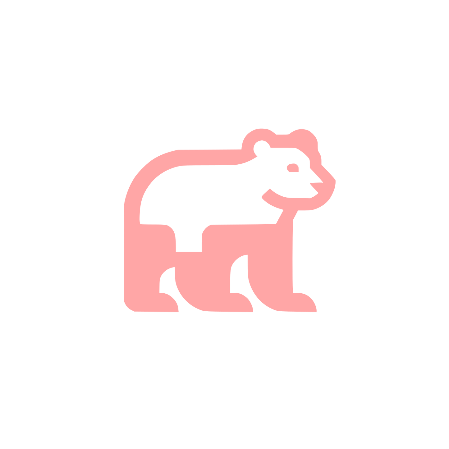 Bear Logo Design #ffa6a6