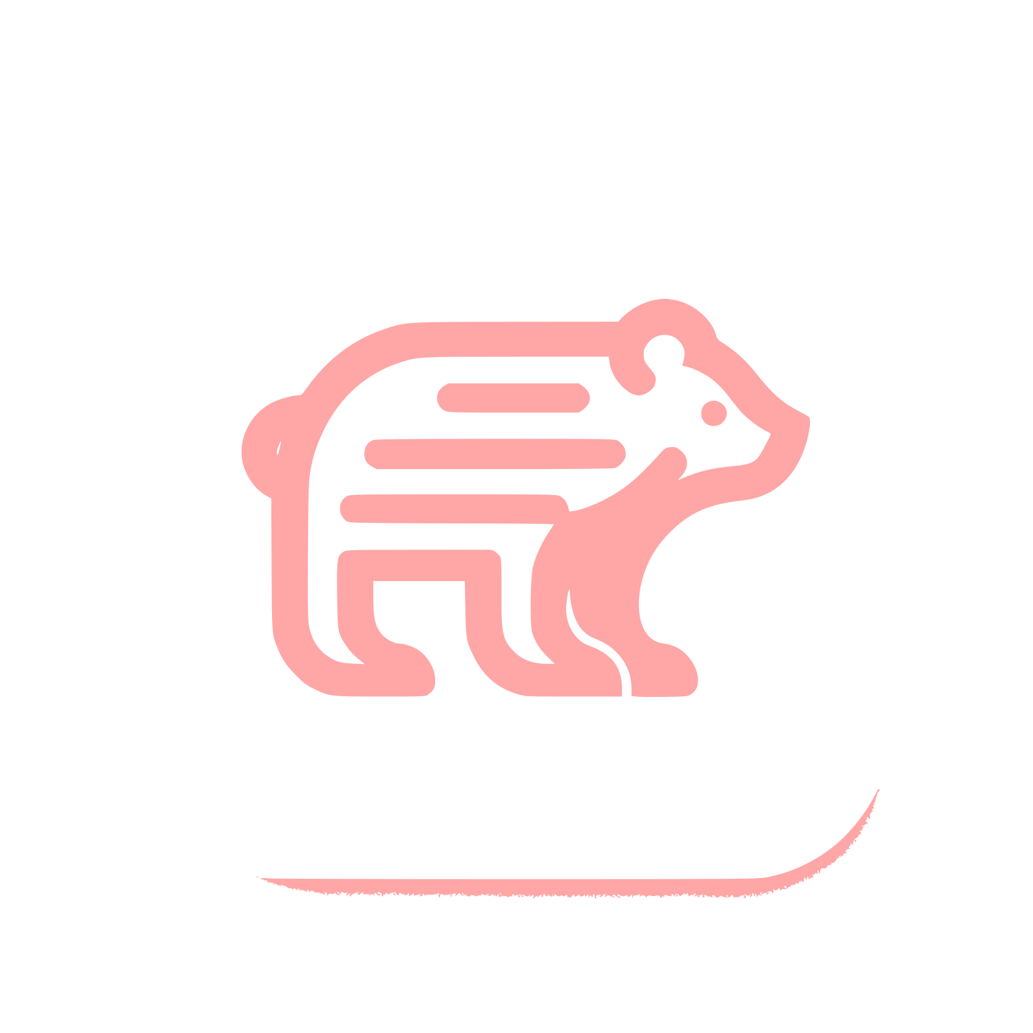 Bear Logo Design #ffa6a6