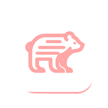 Bear Logo Design #ffa6a6