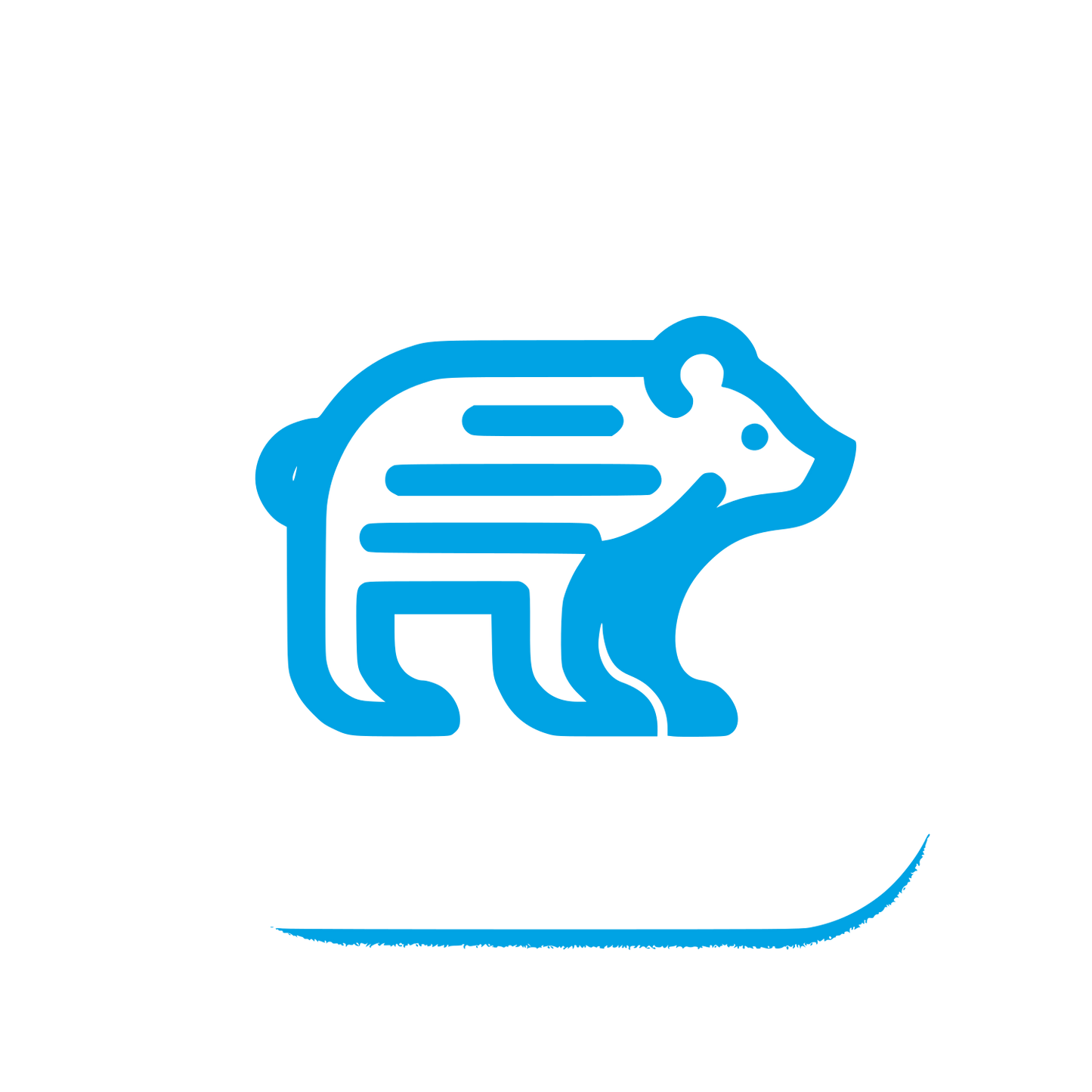 Bear Logo Design #00a3e4
