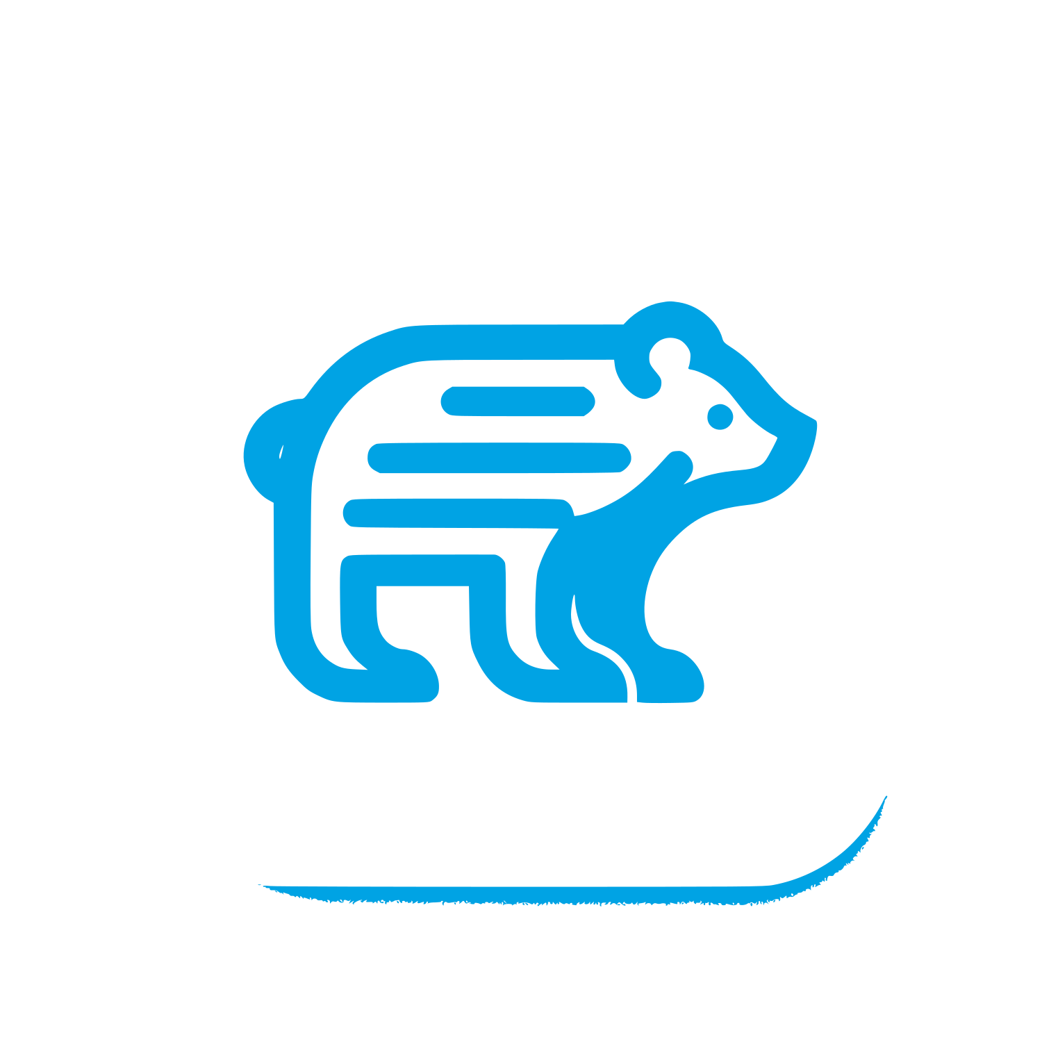 Bear Logo Design #00a3e4