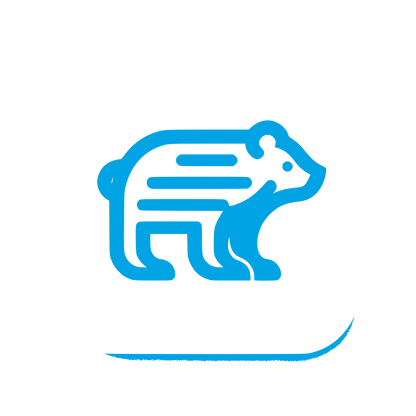 Bear Logo Design #00a3e4