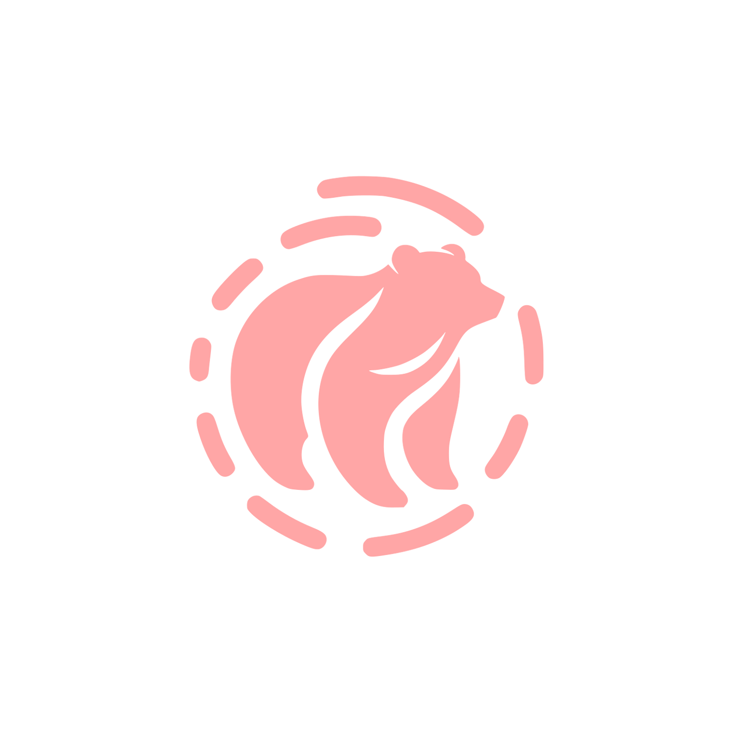 Bear Logo Design #ffa6a6