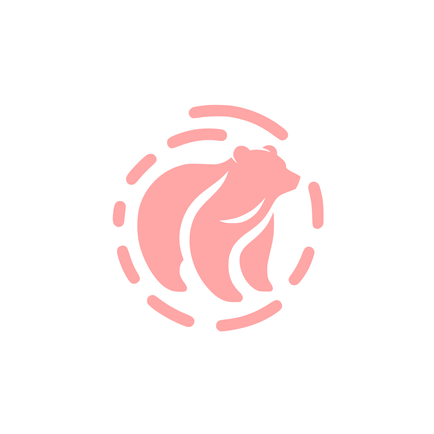 Bear Logo Design #ffa6a6