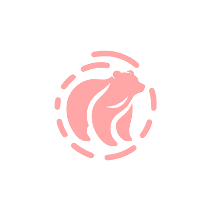 Bear Logo Design #ffa6a6