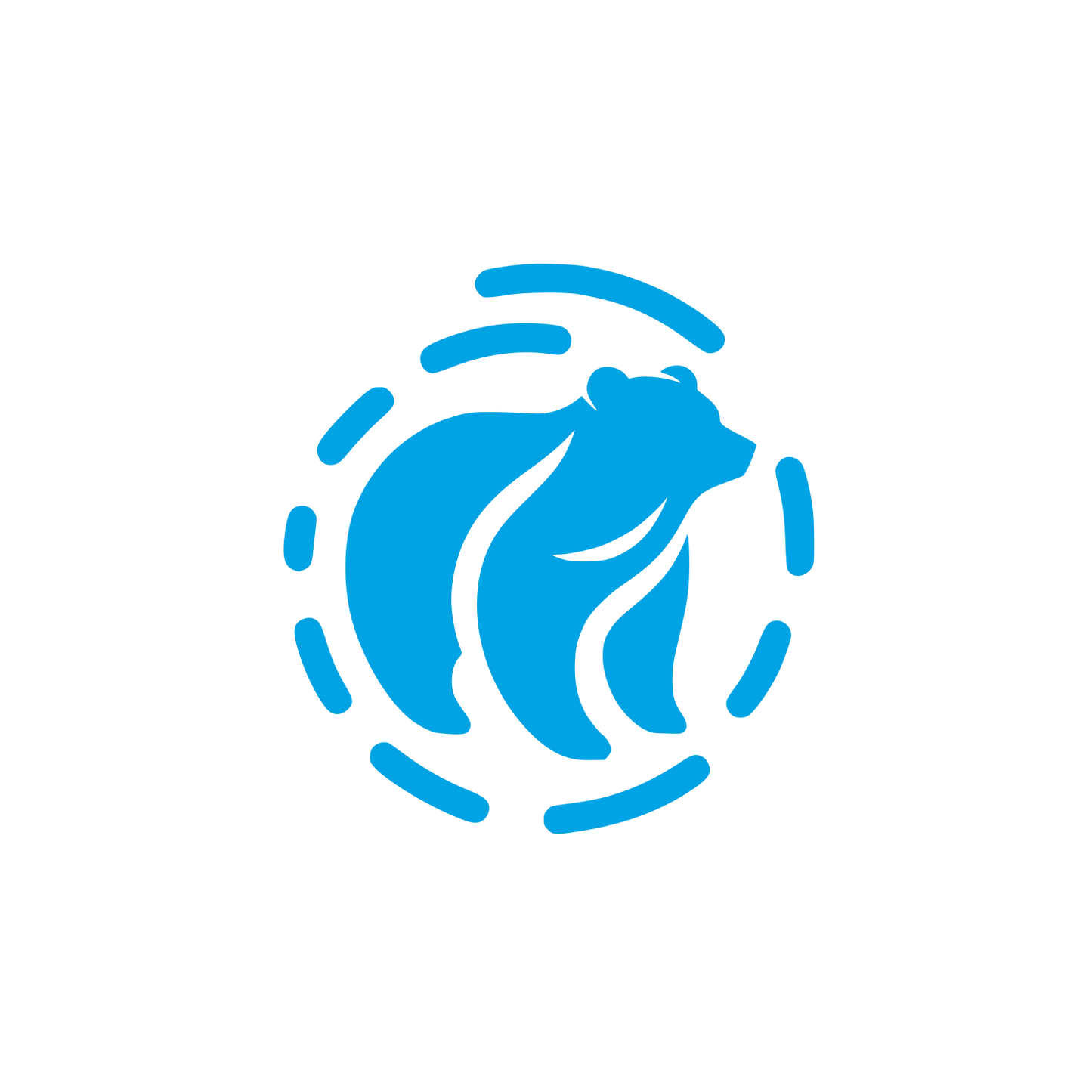 Bear Logo Design #00a3e4