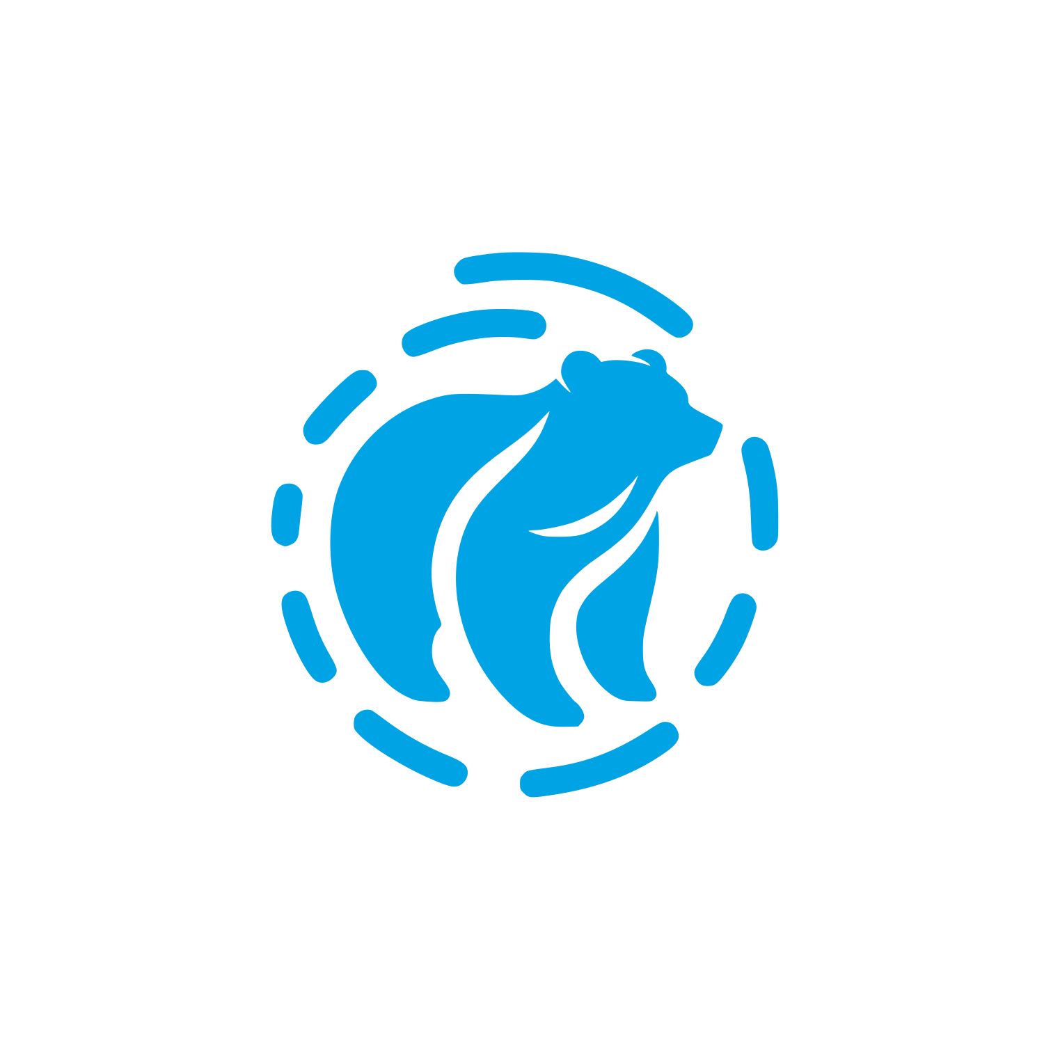 Bear Logo Design #00a3e4
