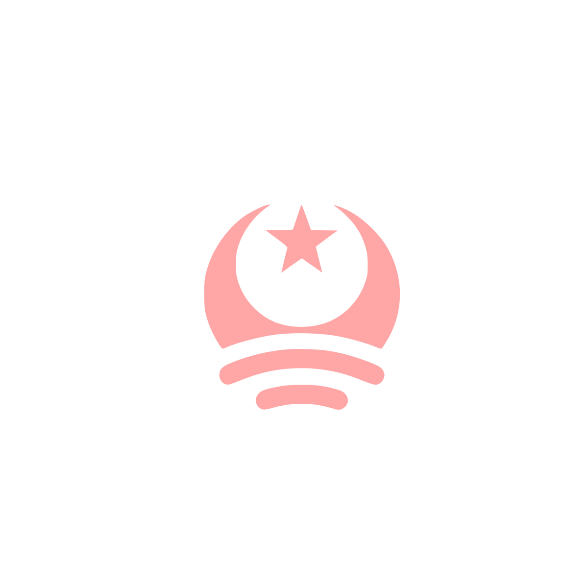 Crescent Moon Logo #ffa6a6