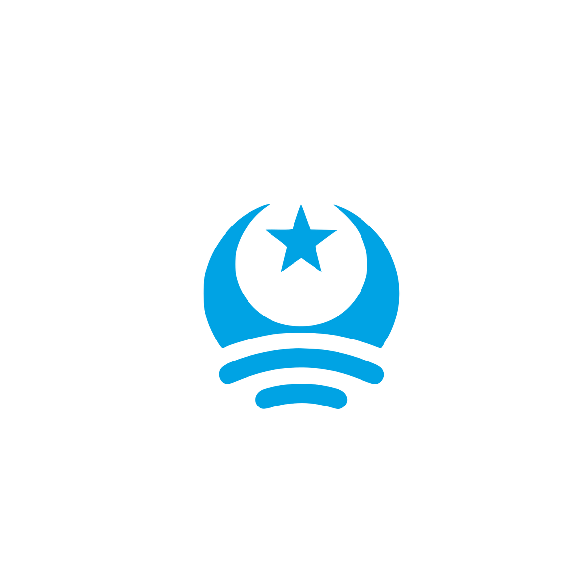 Crescent Moon Logo #00a3e4