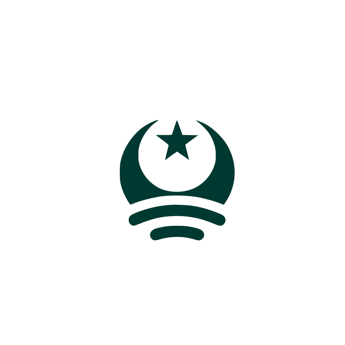 Crescent Moon Logo #003932
