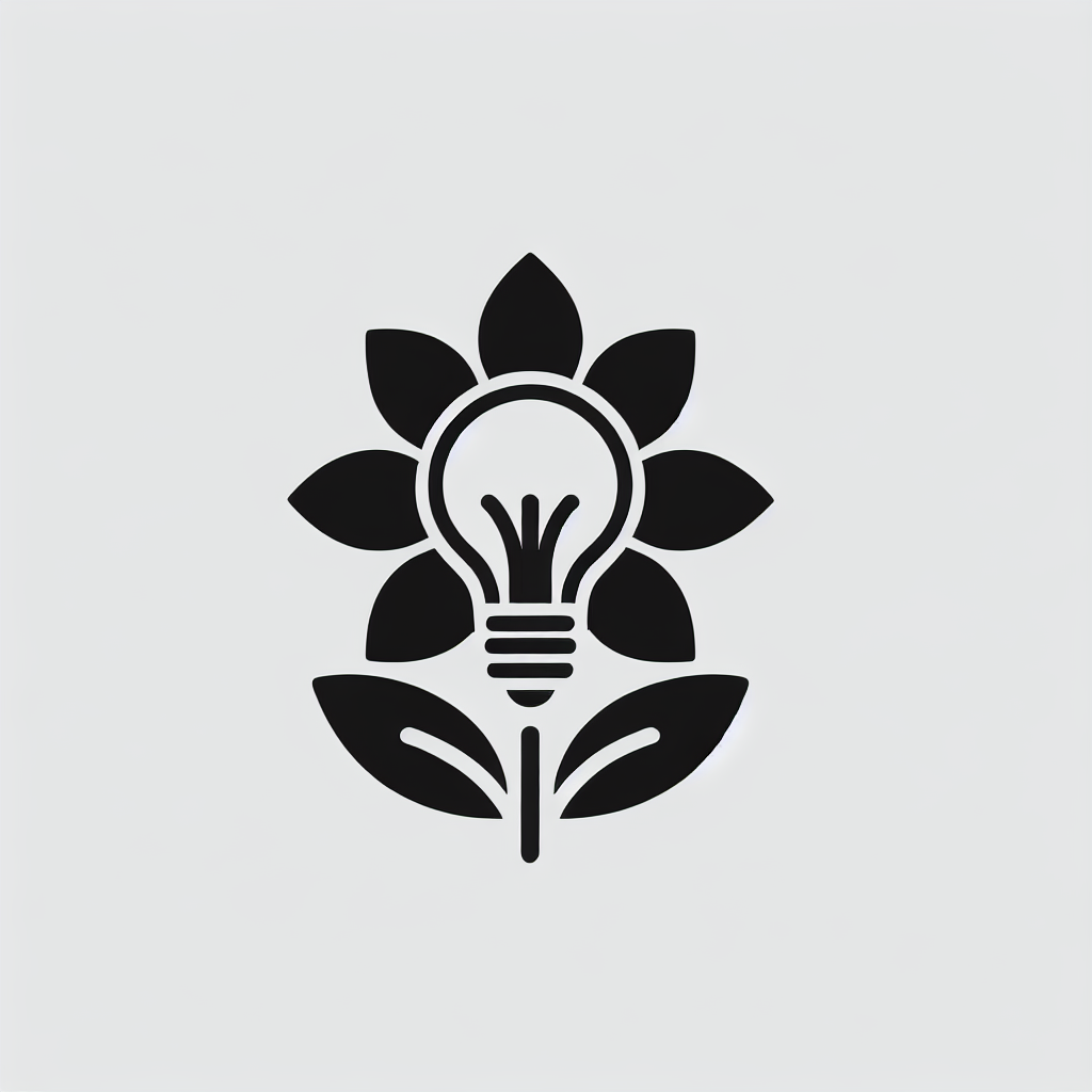 Flower Light Bulb Logo