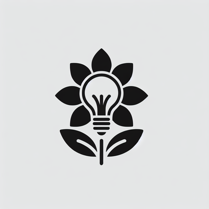 Flower Light Bulb Logo