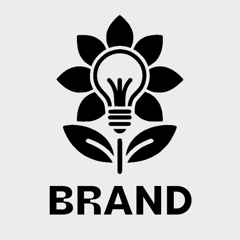 Flower Light Bulb Logo preview