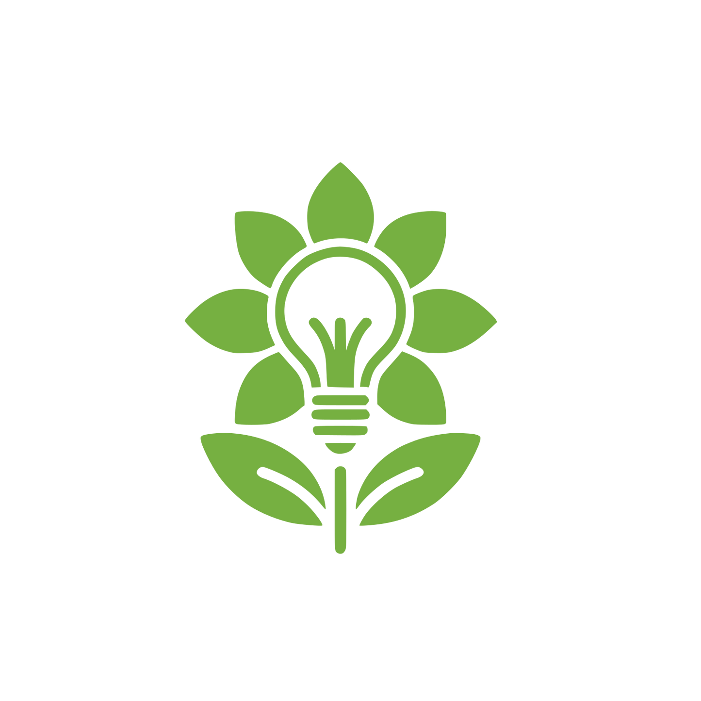 Flower Light Bulb Logo #76B041