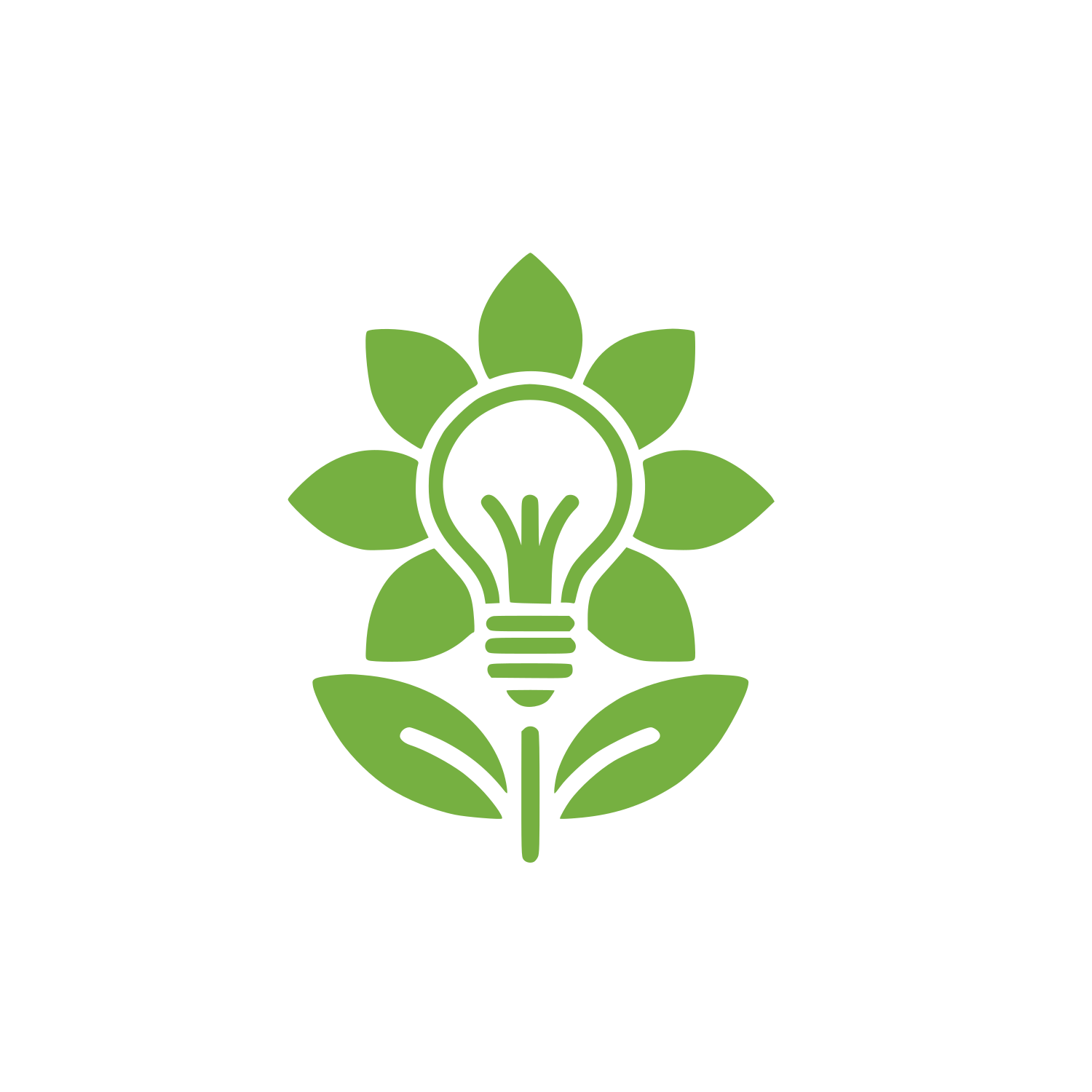 Flower Light Bulb Logo #76B041