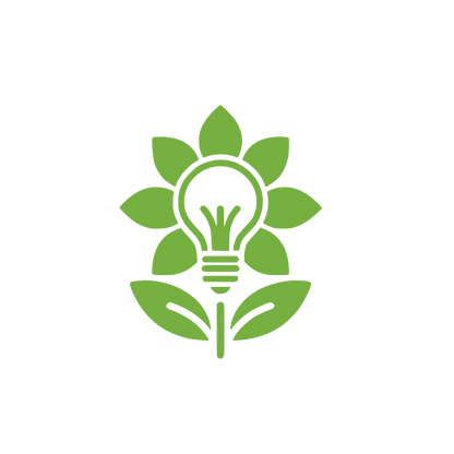 Flower Light Bulb Logo #76B041