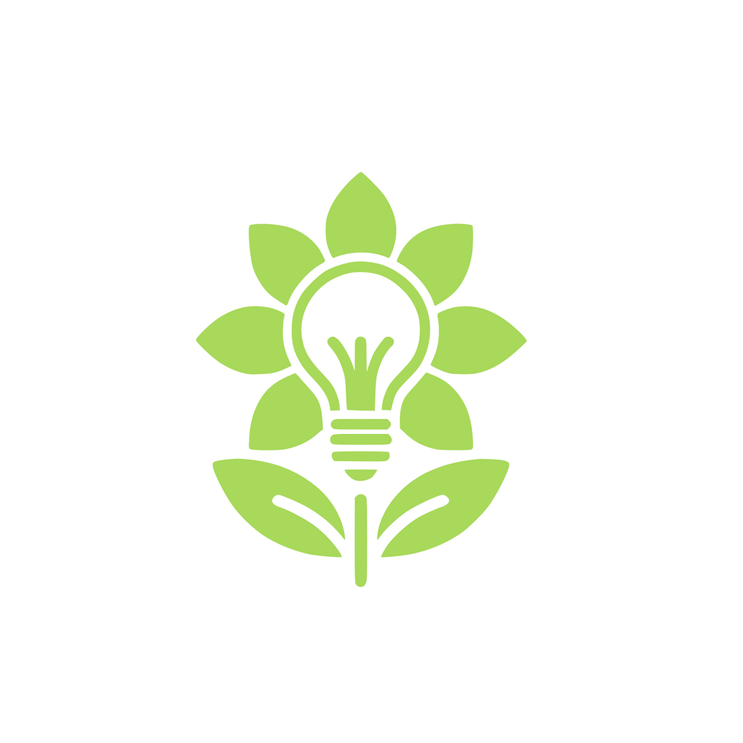 Flower Light Bulb Logo #A8D95A
