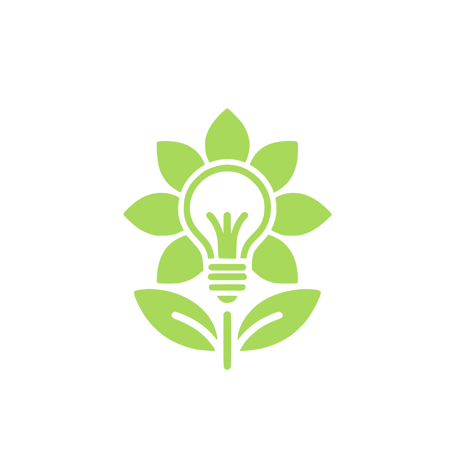 Flower Light Bulb Logo #A8D95A