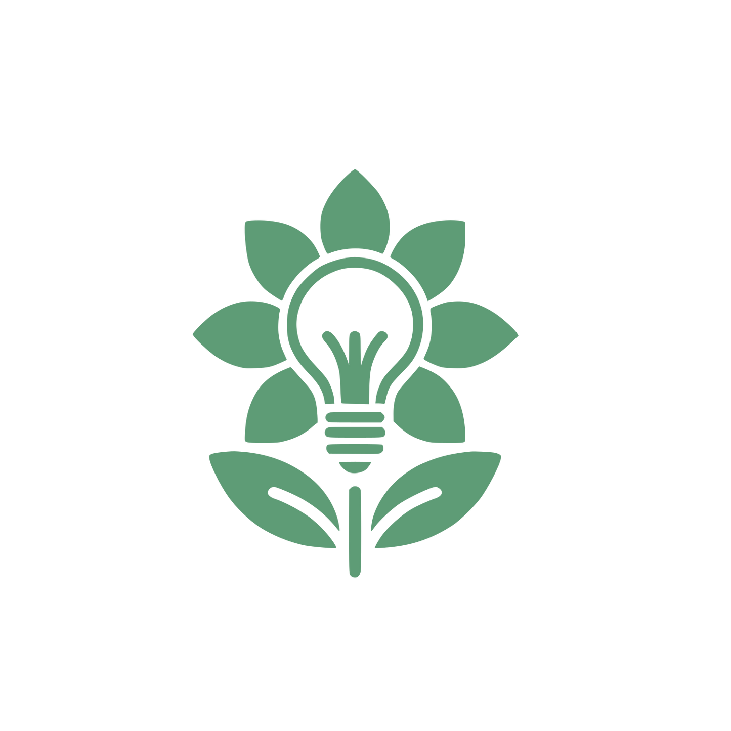 Flower Light Bulb Logo #5E9C76