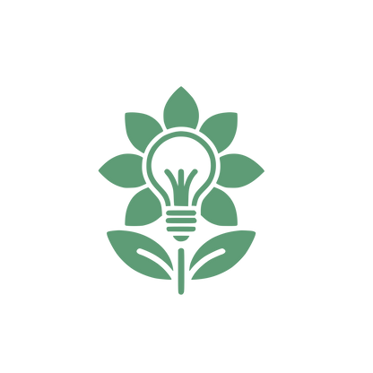 Flower Light Bulb Logo #5E9C76