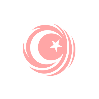 Stylized Moon Logo #ffa6a6