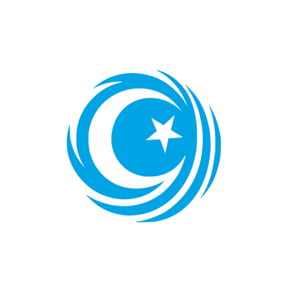 Stylized Moon Logo #00a3e4