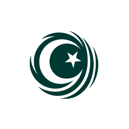 Stylized Moon Logo #003932