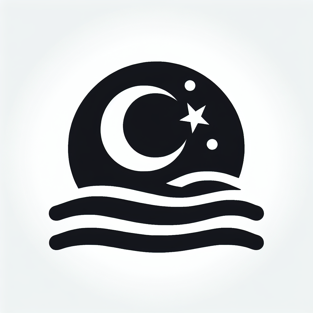Moon and Waves Logo