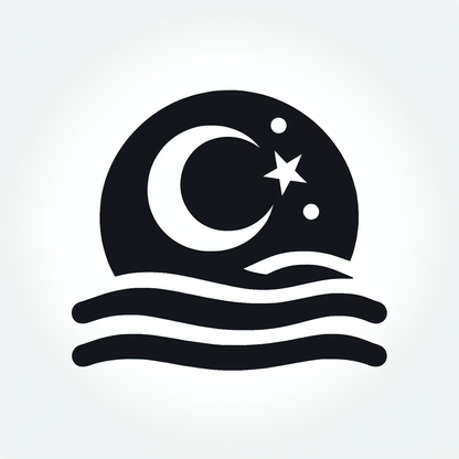 Moon and Waves Logo