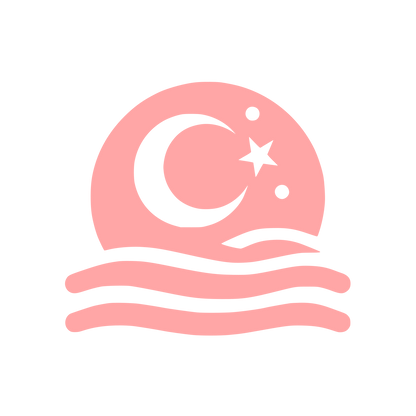Moon and Waves Logo #ffa6a6