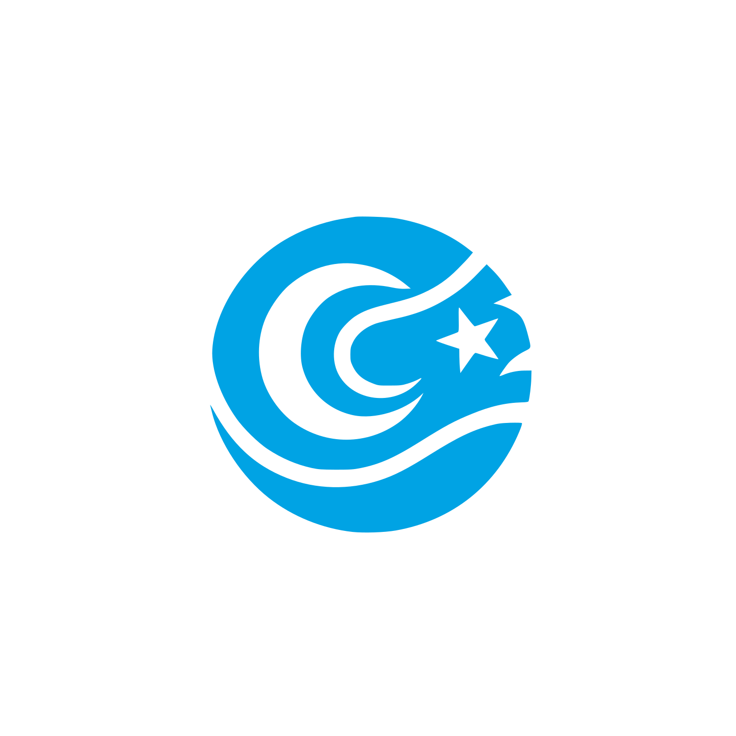 Circular Logo Design #00a3e4