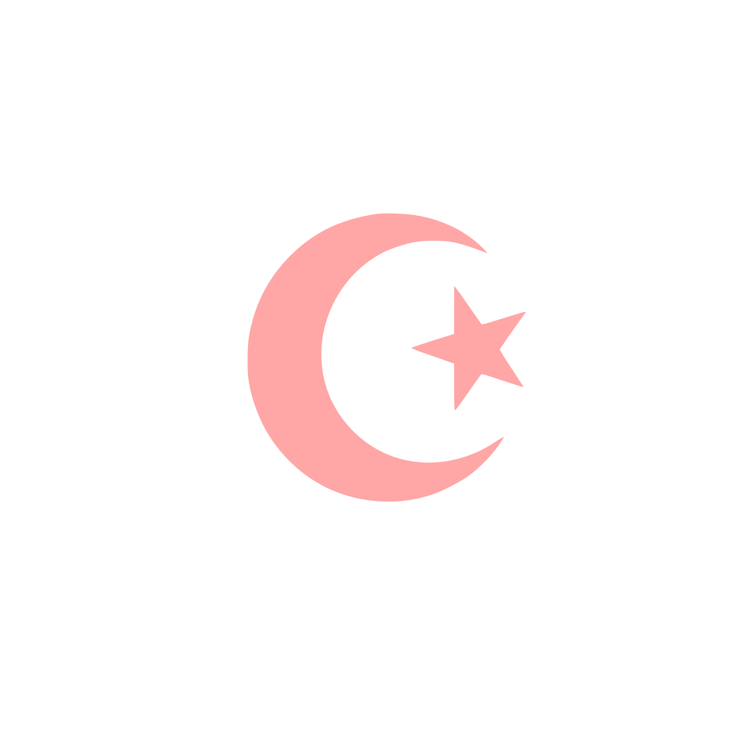 Logo with Crescent Moon #ffa6a6