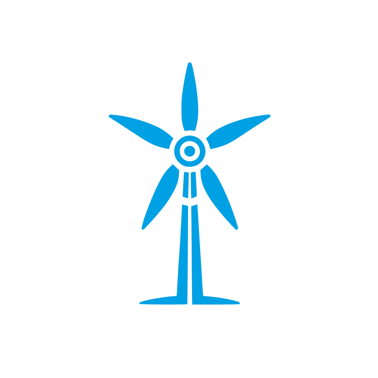 Wind Turbine Logo #00A1E4