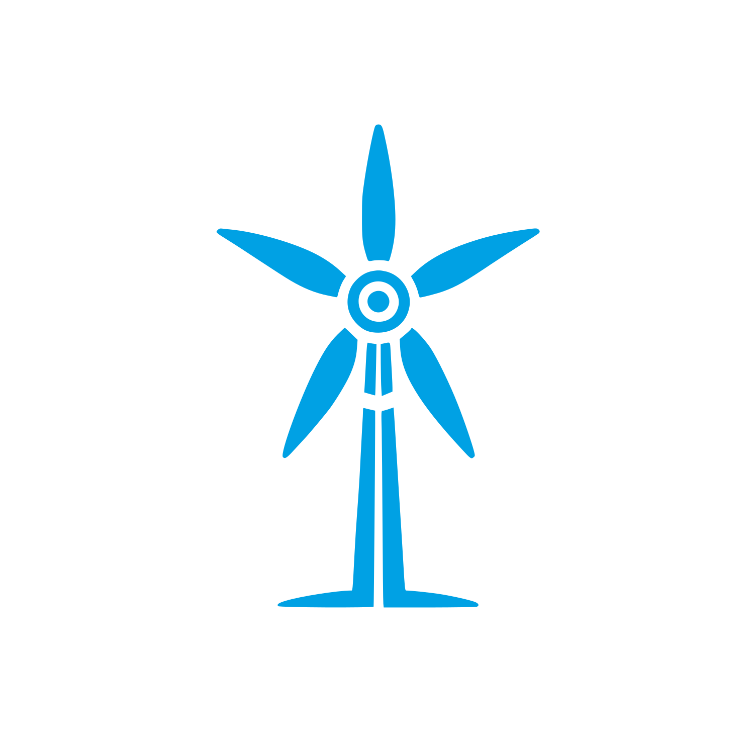 Wind Turbine Logo #00A1E4