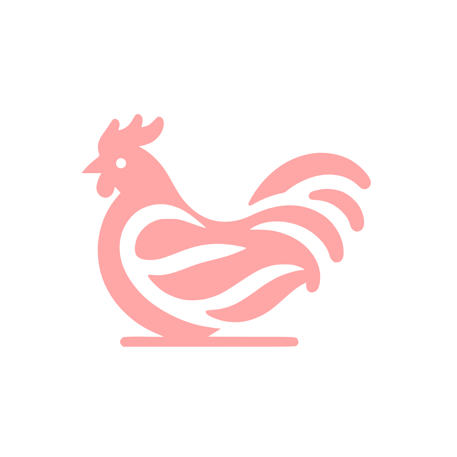 Bold Chicken Logo #ffa6a6