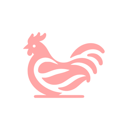 Bold Chicken Logo #ffa6a6