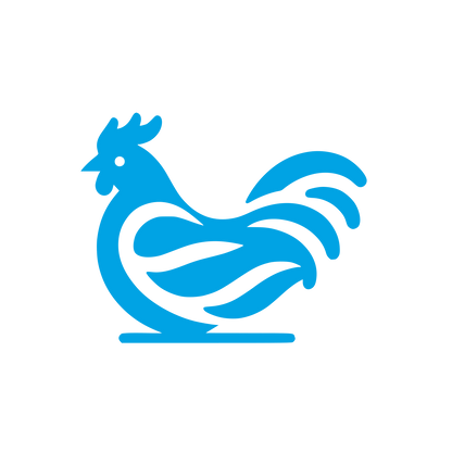 Bold Chicken Logo #00a3e4
