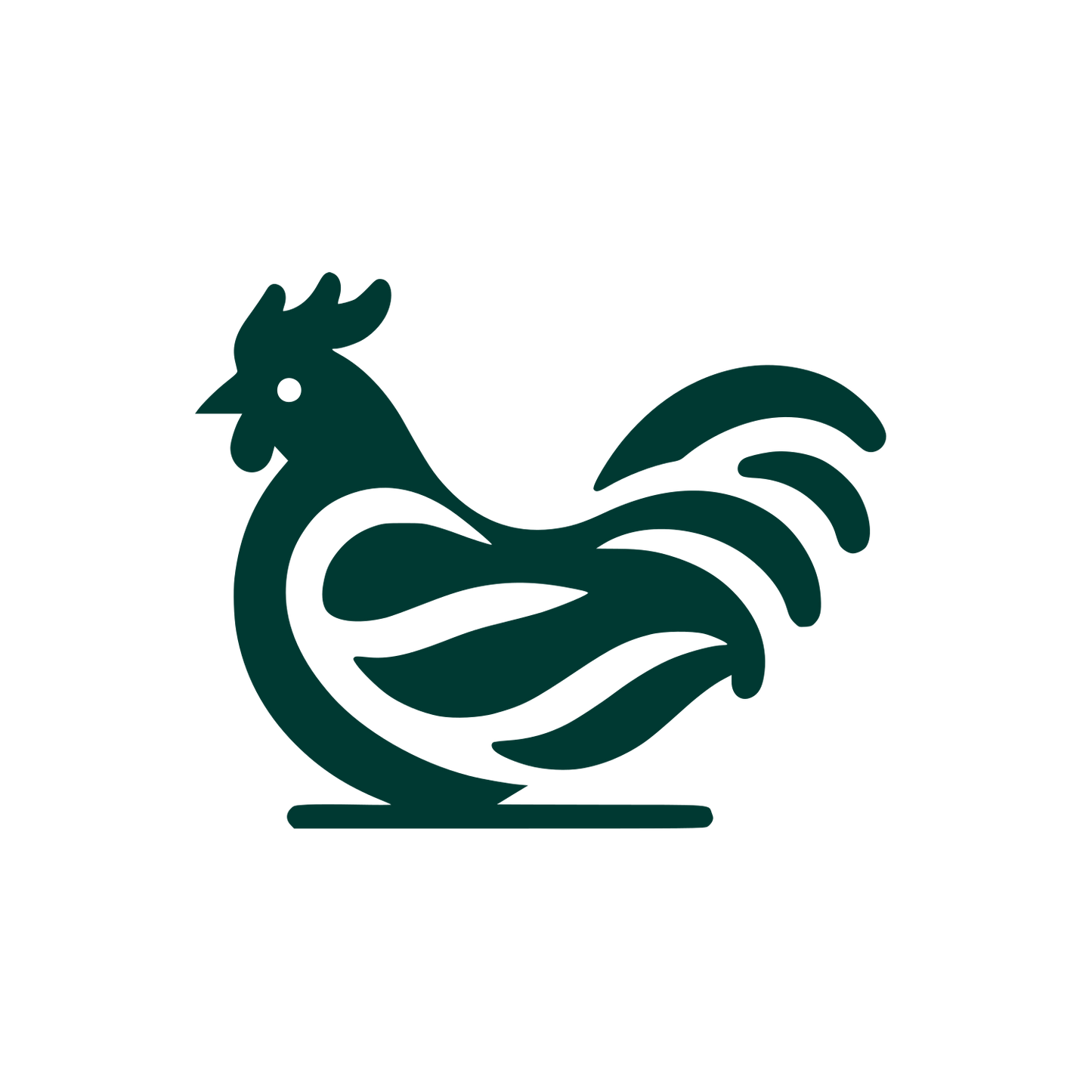 Bold Chicken Logo #003932