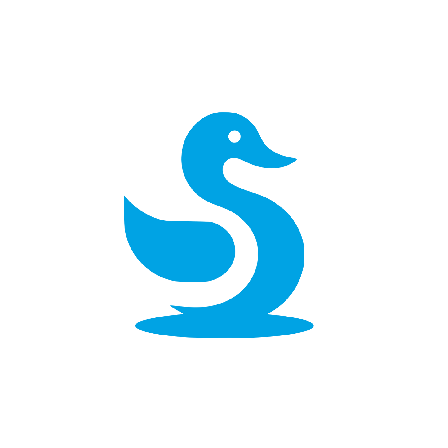 Duck Logo Design #00a3e4